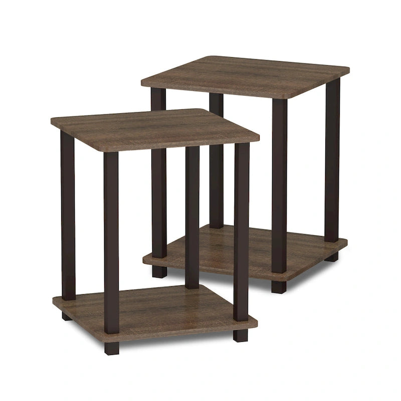Tables d'appoint carrées simplistes Rutherford (lot de 2)