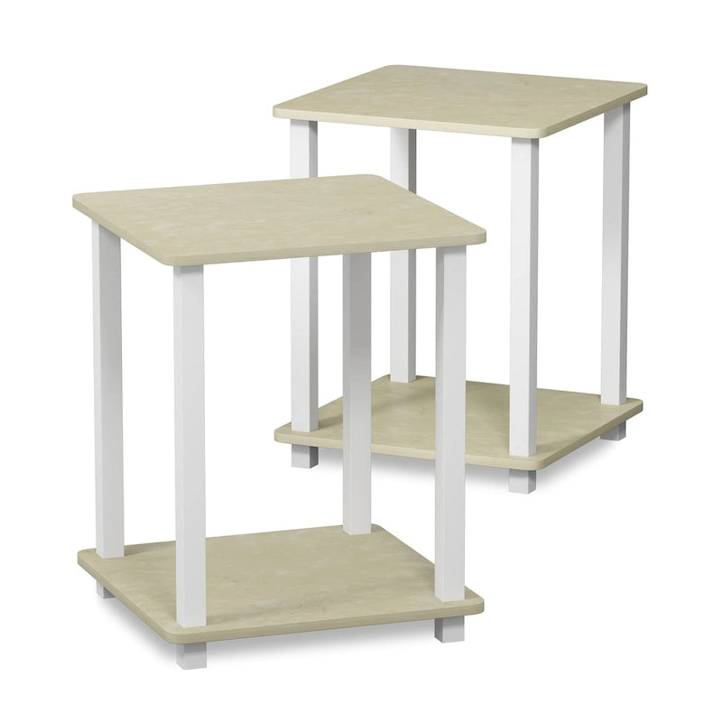 Tables d'appoint carrées simplistes Rutherford (lot de 2)