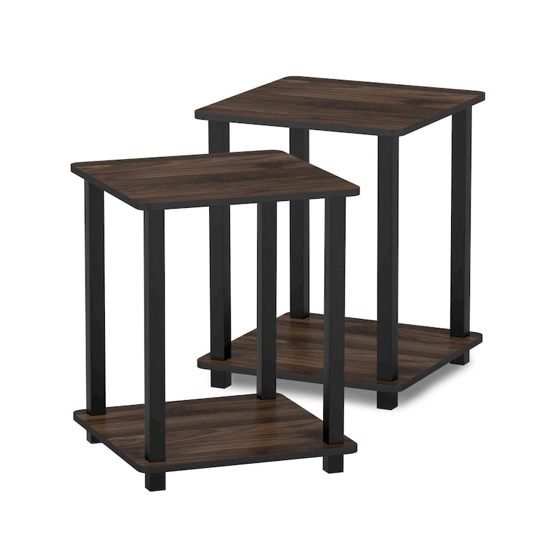 Tables d'appoint carrées simplistes Rutherford (lot de 2)
