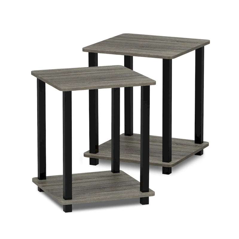 Tables d'appoint carrées simplistes Rutherford (lot de 2)