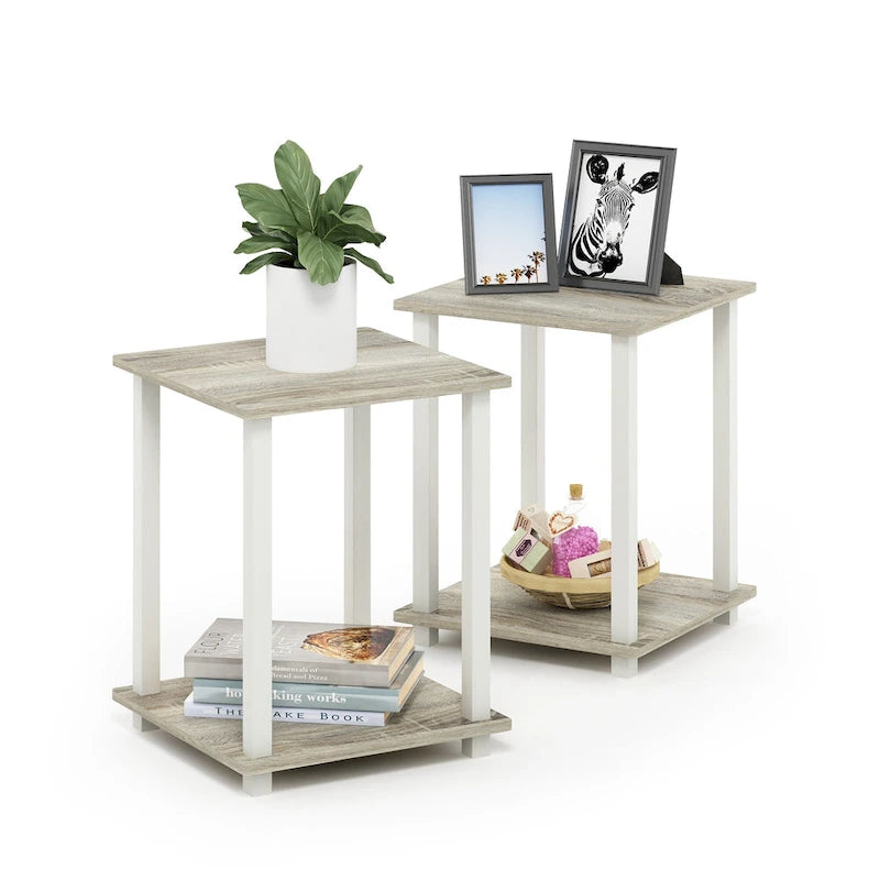 Tables d'appoint carrées simplistes Rutherford (lot de 2)