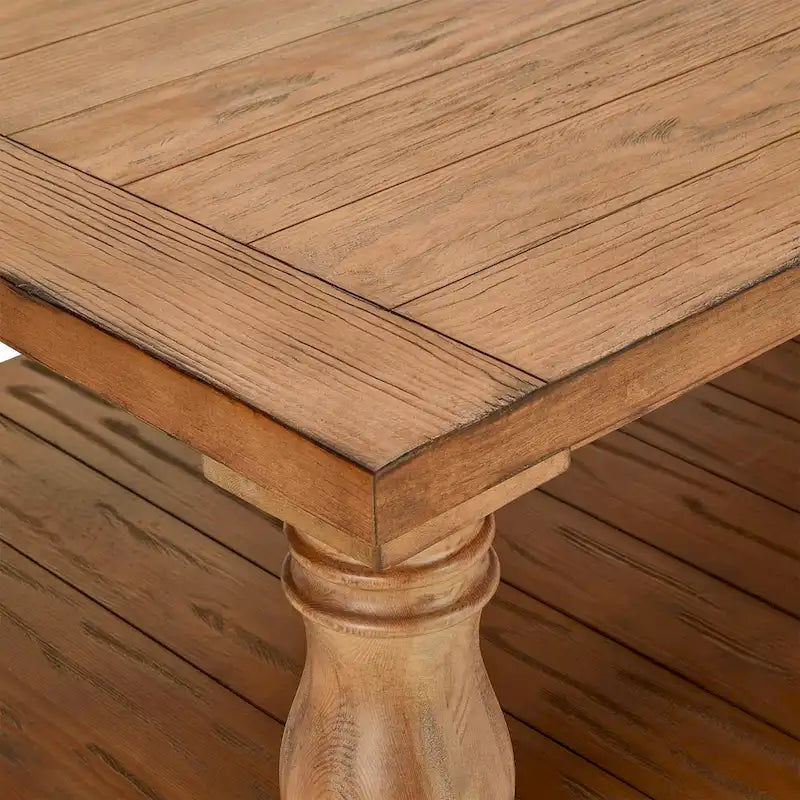 Table basse rustique à balustre de 60 pouces