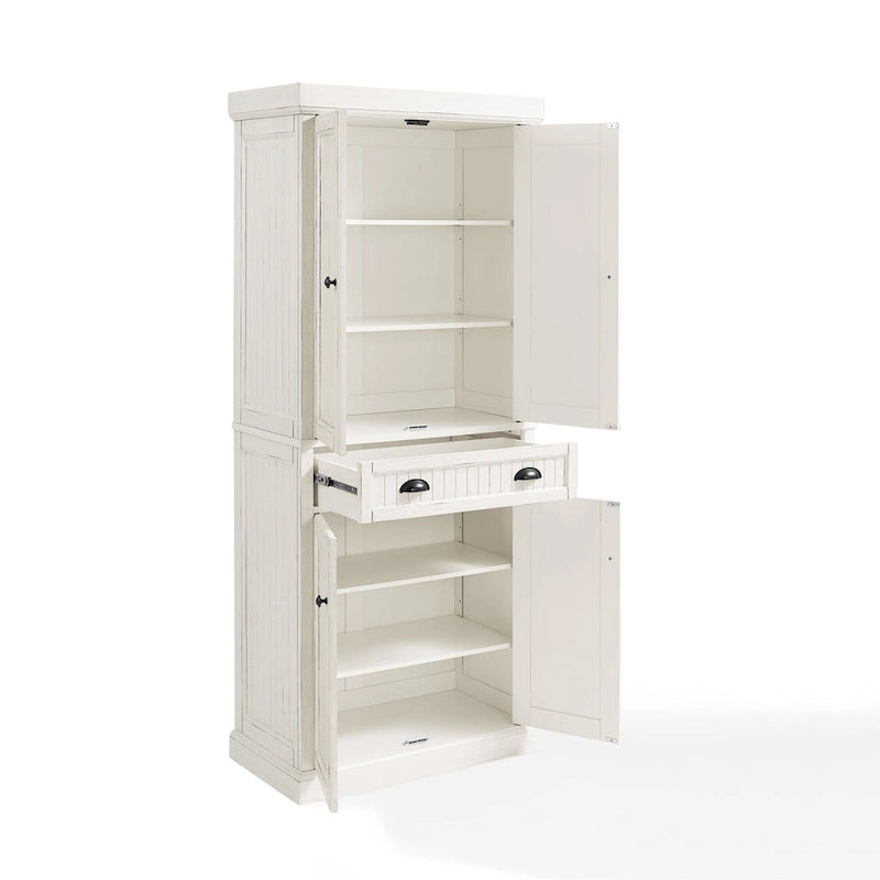 Garde-manger de cuisine blanc vieilli "Bord de mer"