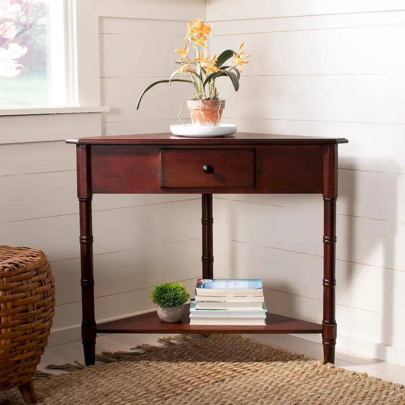 Table de coin Calla grise - 33.9 x 17.3 x 28 - 34La x 17P x 28H
