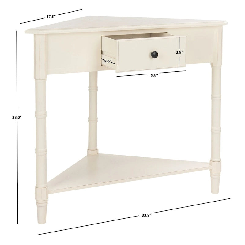 Table de coin Calla grise - 33.9 x 17.3 x 28 - 34La x 17P x 28H