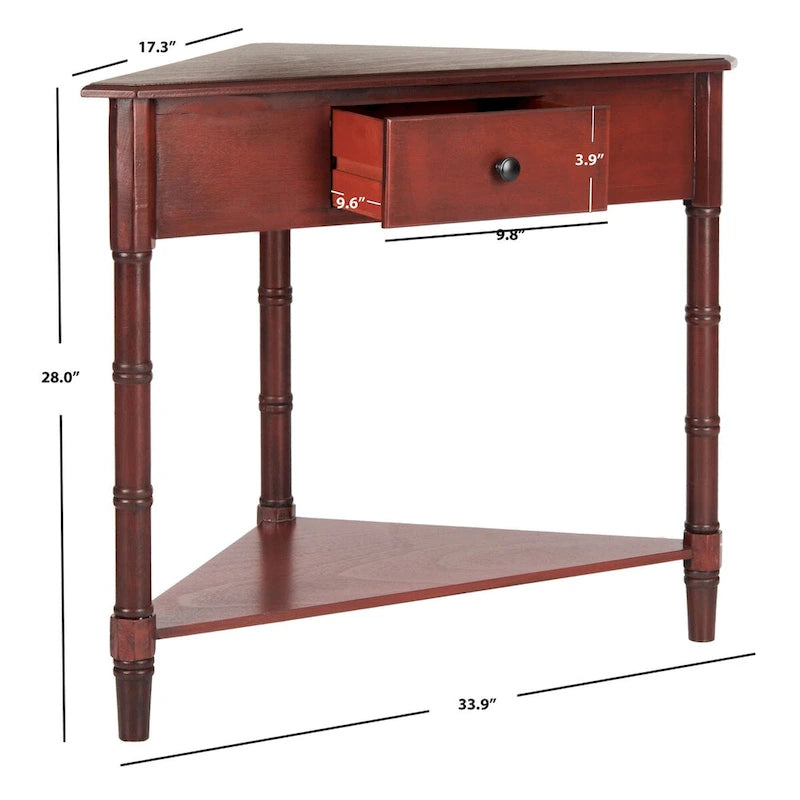 Table de coin Calla grise - 33.9 x 17.3 x 28 - 34La x 17P x 28H