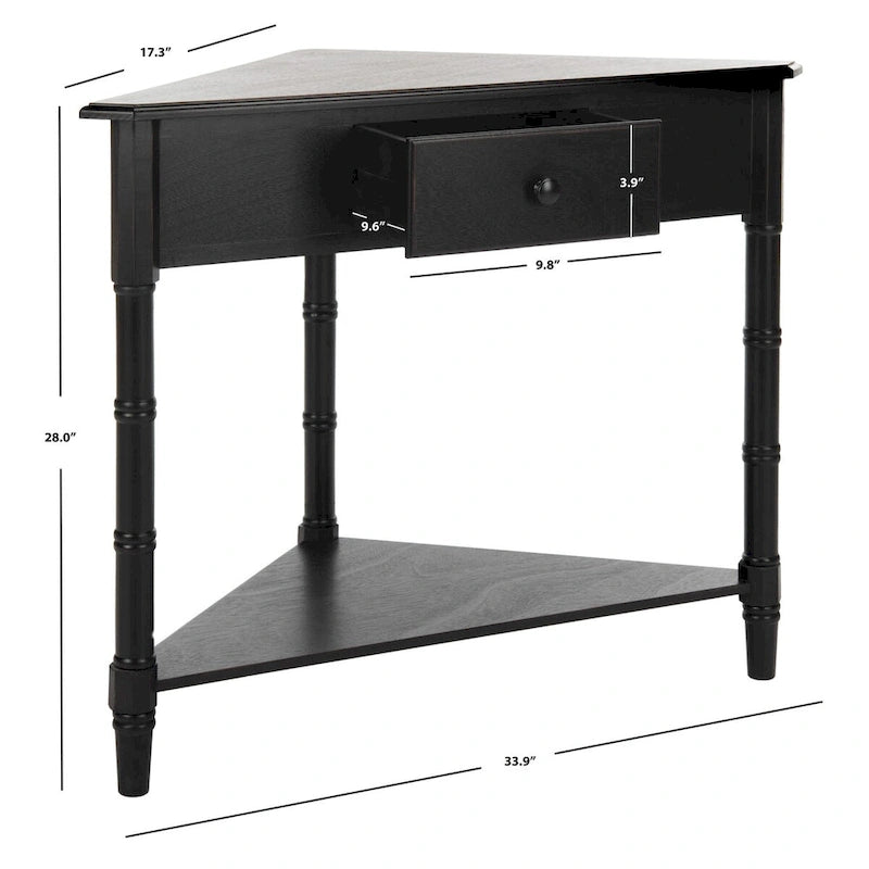 Table de coin Calla grise - 33.9 x 17.3 x 28 - 34La x 17P x 28H