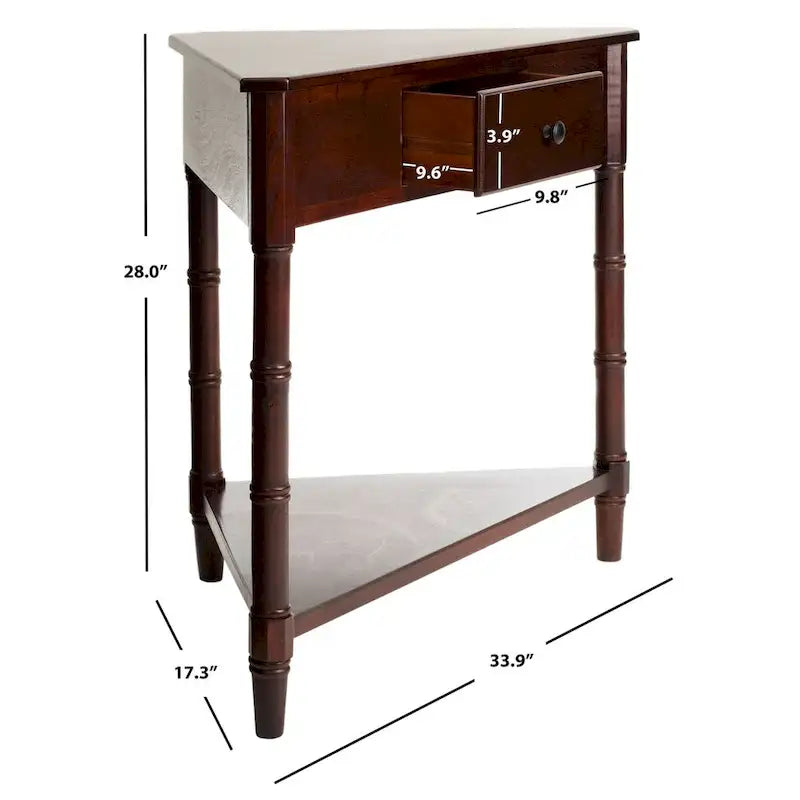 Table de coin Calla grise - 33.9 x 17.3 x 28 - 34La x 17P x 28H
