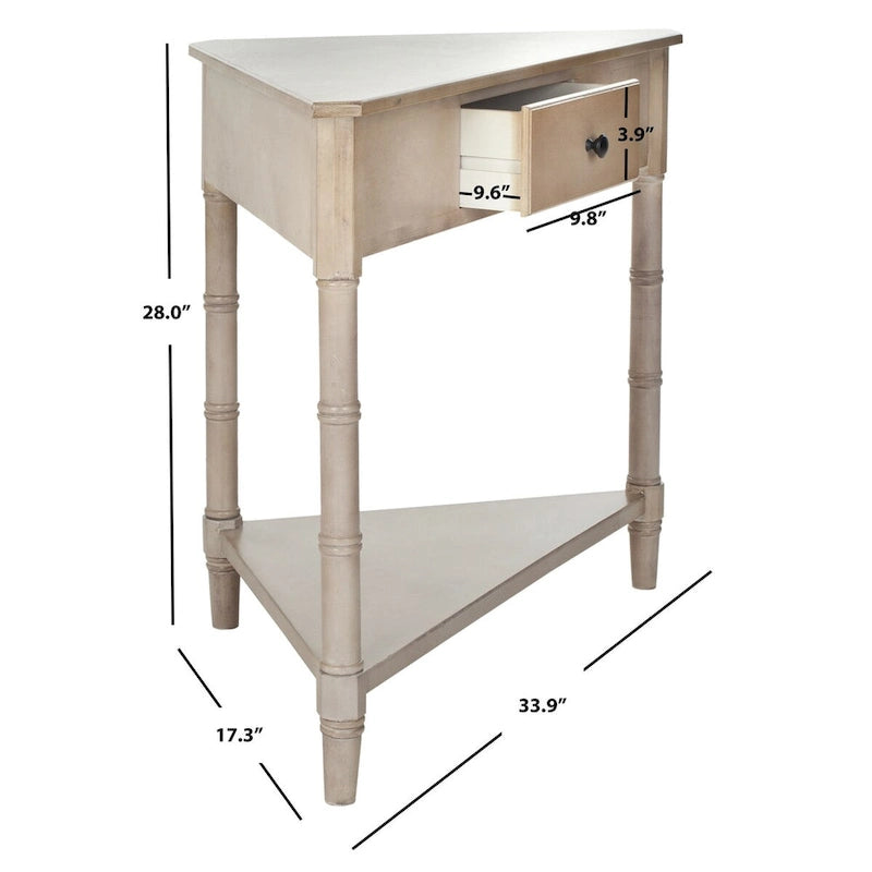 Table de coin Calla grise - 33.9 x 17.3 x 28 - 34La x 17P x 28H