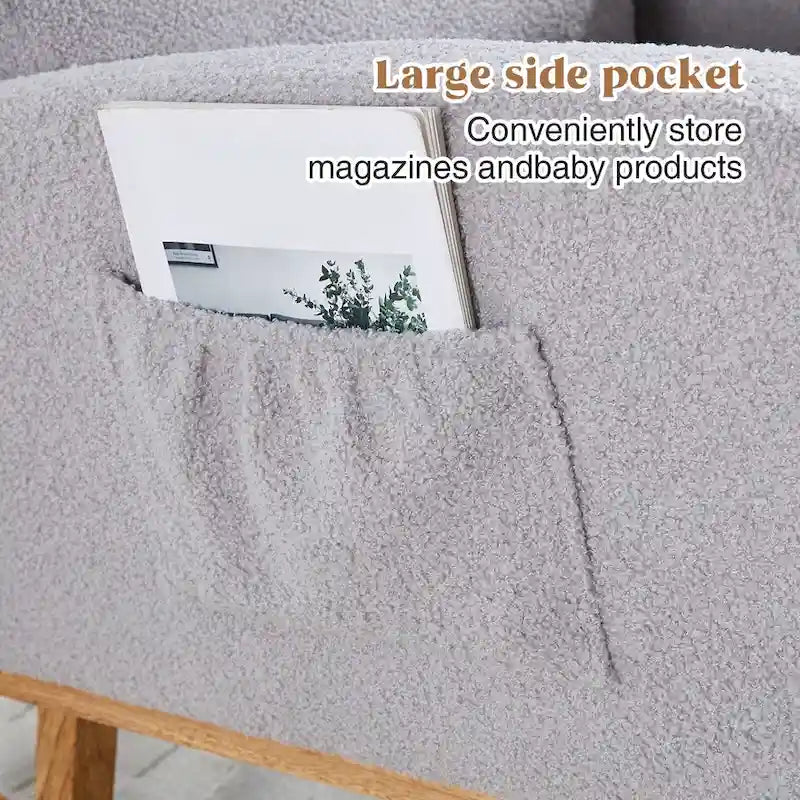 Fauteuil à bascule pour chambre de bébé avec repose-pieds