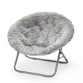 Fauteuil lune surdimensionné en fausse fourrure style mongol
