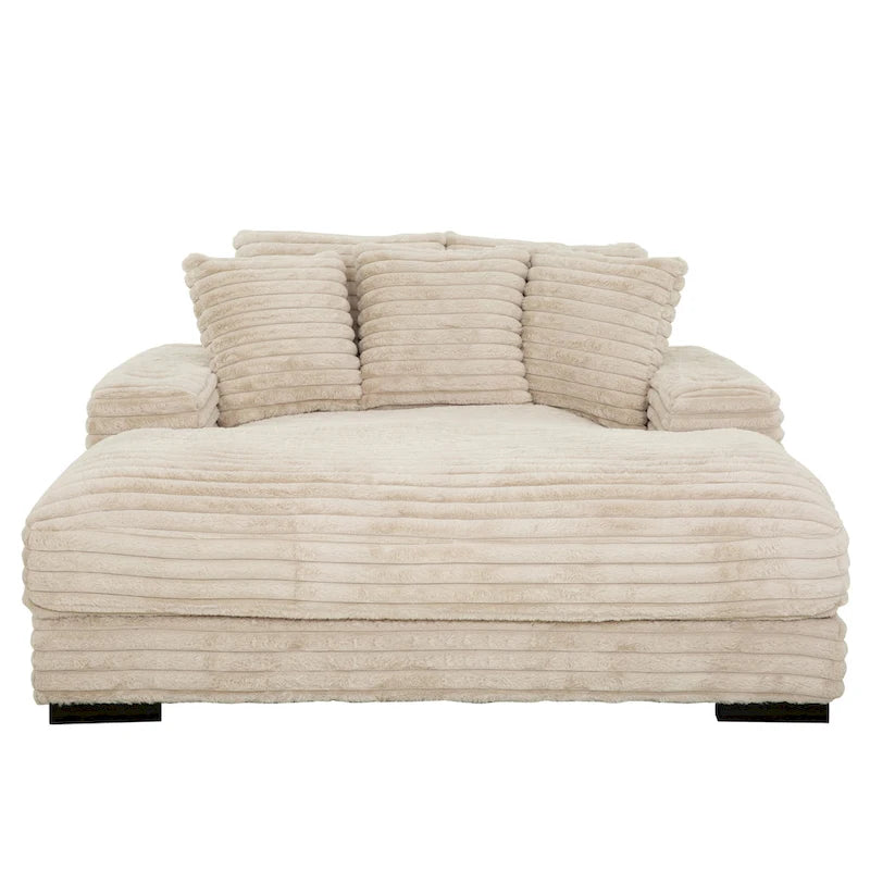 Chaise longue spacieuse avec porte-gobelet et ports USB