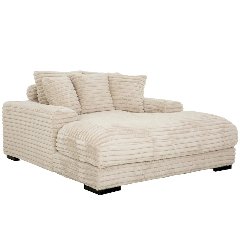 Chaise longue spacieuse avec porte-gobelet et ports USB
