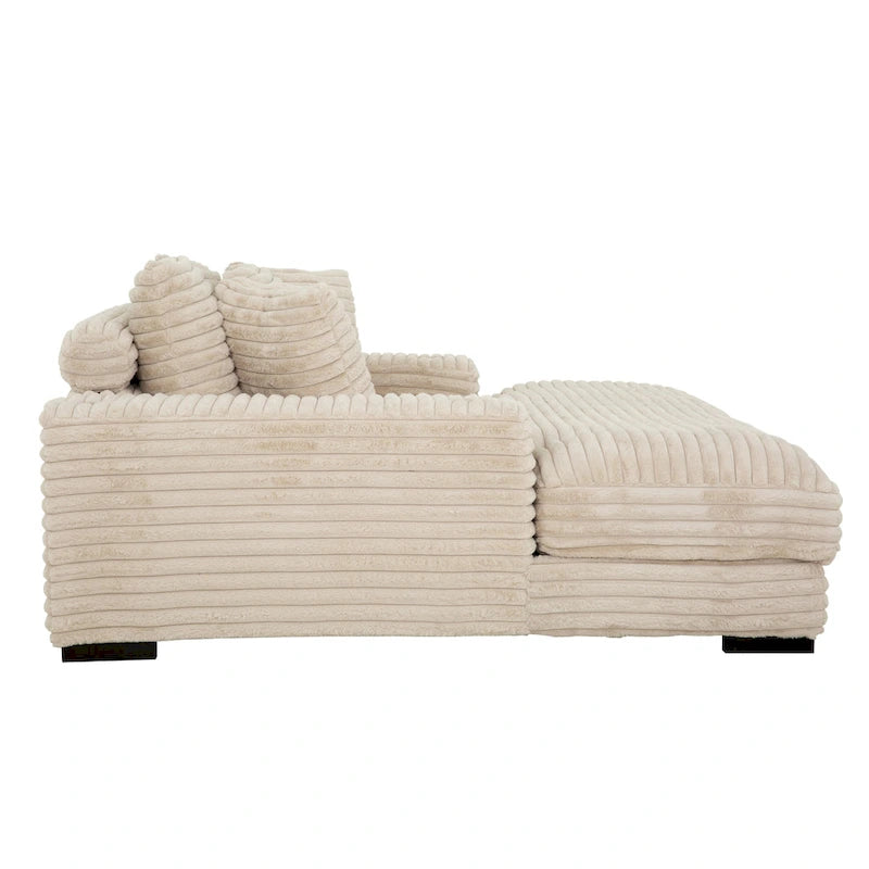 Chaise longue spacieuse avec porte-gobelet et ports USB