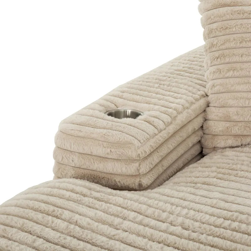 Chaise longue spacieuse avec porte-gobelet et ports USB