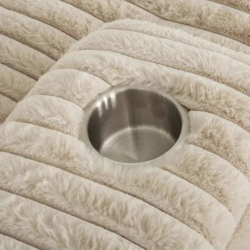 Chaise longue spacieuse avec porte-gobelet et ports USB