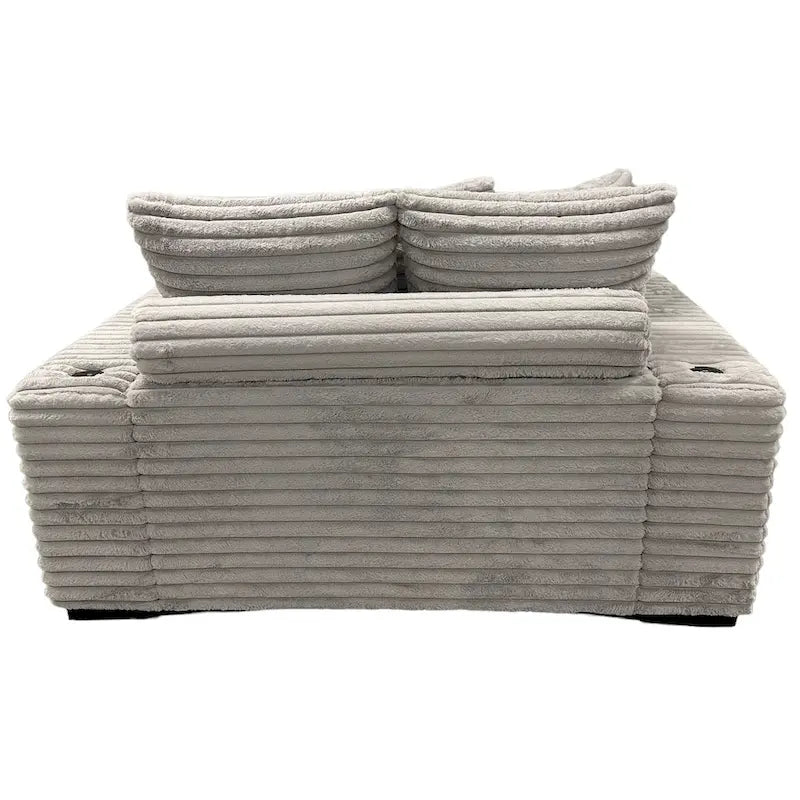 Chaise longue spacieuse avec porte-gobelet et ports USB