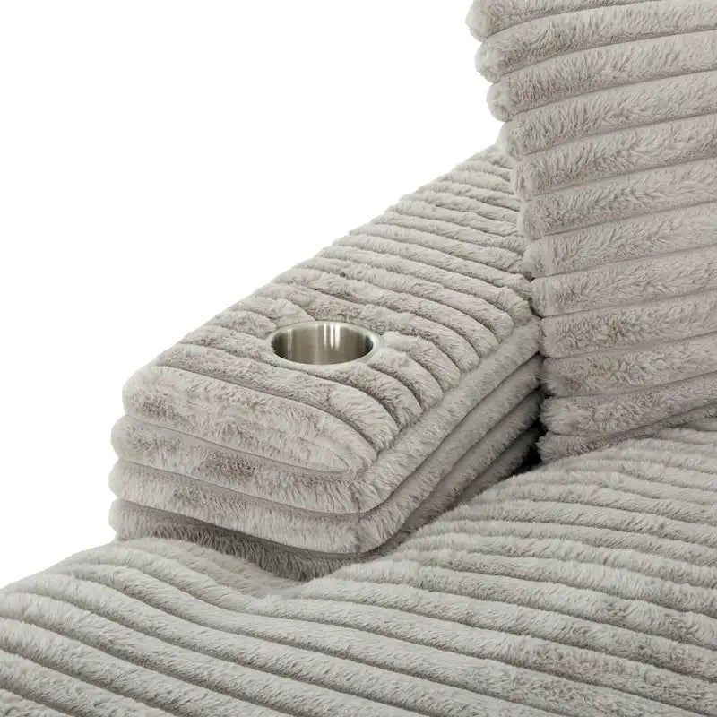 Chaise longue spacieuse avec porte-gobelet et ports USB