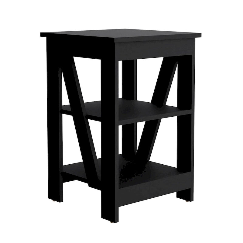 Table d'appoint Taylor, Table de chevet, Étagère de rangement