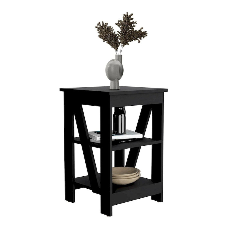 Table d'appoint Taylor, Table de chevet, Étagère de rangement