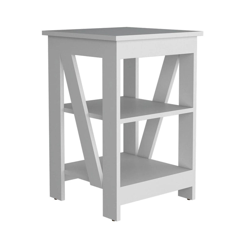 Table d'appoint Taylor, Table de chevet, Étagère de rangement