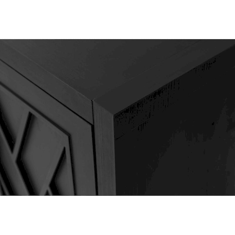 Buffet bas de rangement quatre portes Accent pour salle à manger, entrée et couloir