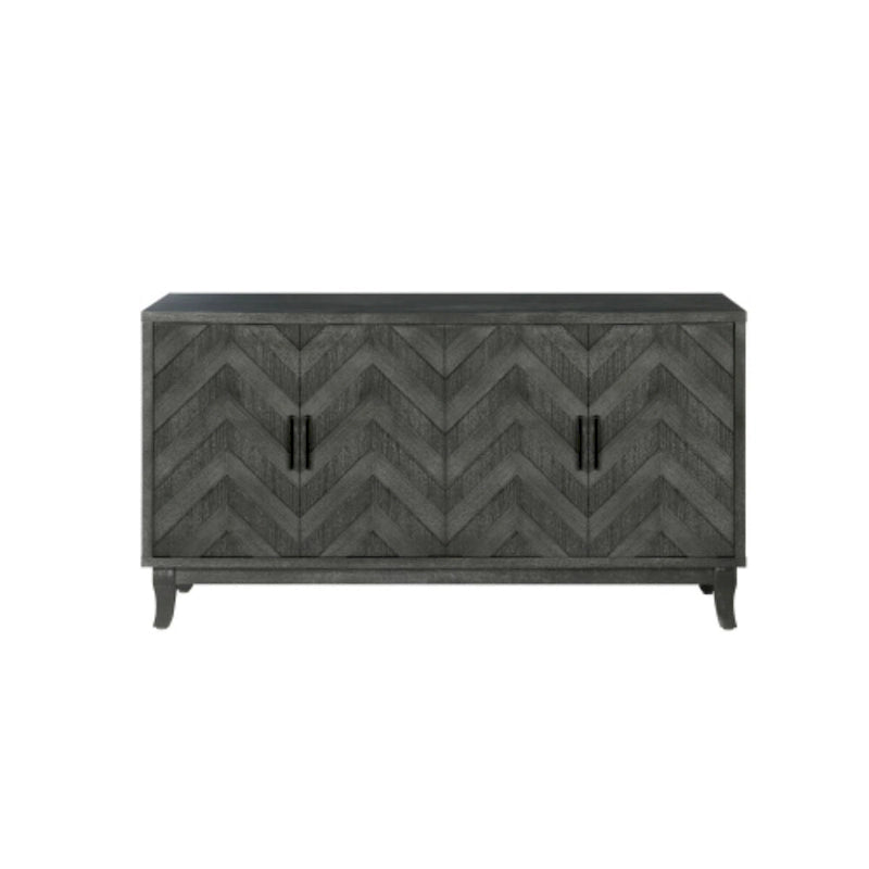 Buffet bas de rangement quatre portes Accent pour salle à manger, entrée et couloir