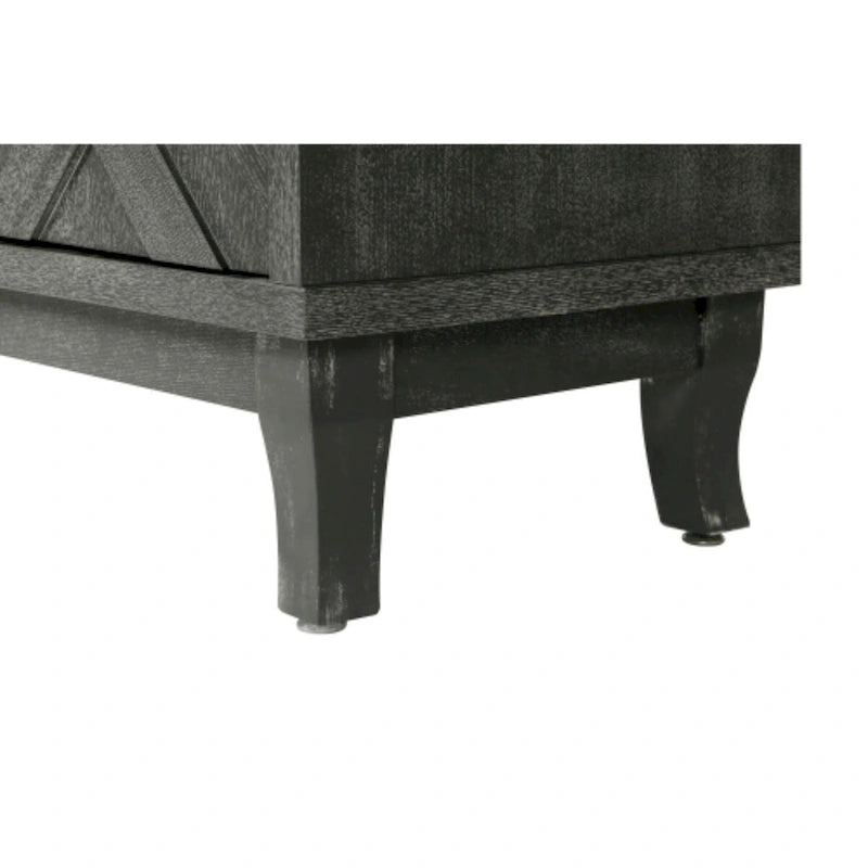 Buffet bas de rangement quatre portes Accent pour salle à manger, entrée et couloir