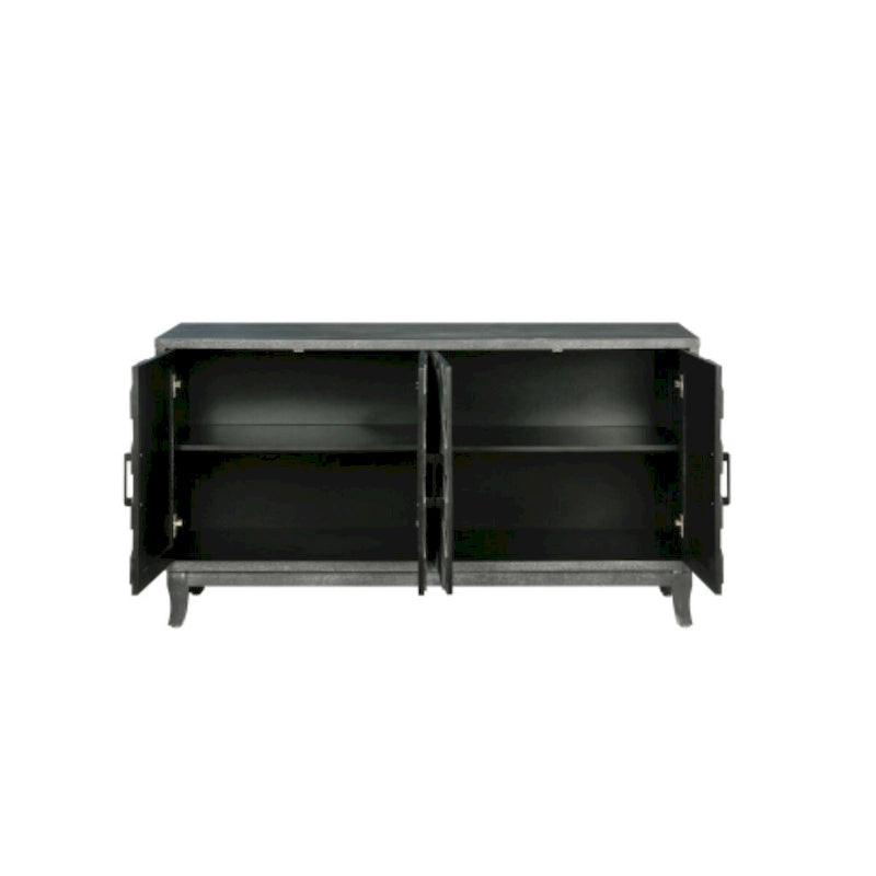 Buffet bas de rangement quatre portes Accent pour salle à manger, entrée et couloir