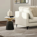 Table d'appoint contemporaine en métal noir, or de 40,6 cm de large - 40,6P x 40,6l x 49,5H cm