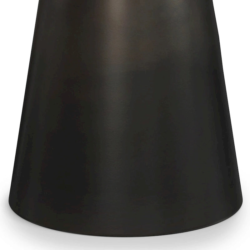 Table d'appoint contemporaine en métal noir, or de 40,6 cm de large - 40,6P x 40,6l x 49,5H cm