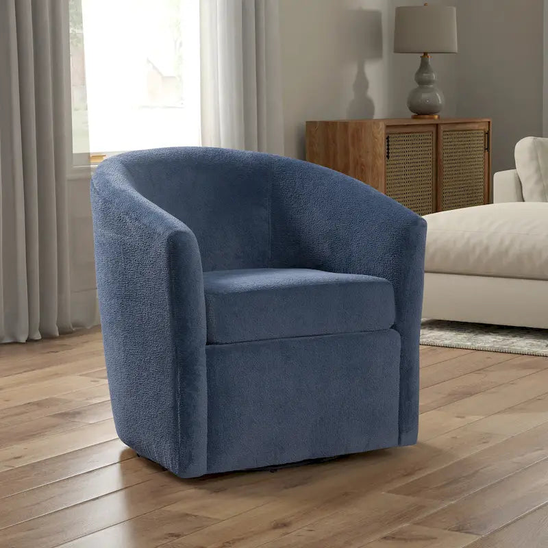 Fauteuil pivotant Odessa Barrel Style en tissu haute performance