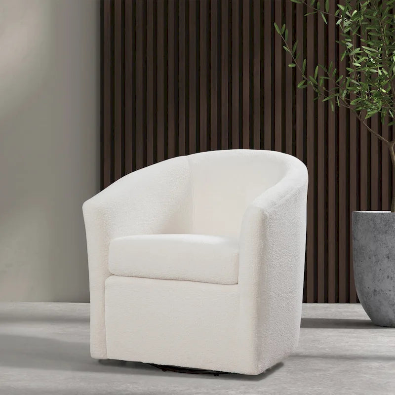 Fauteuil pivotant Odessa Barrel Style en tissu haute performance