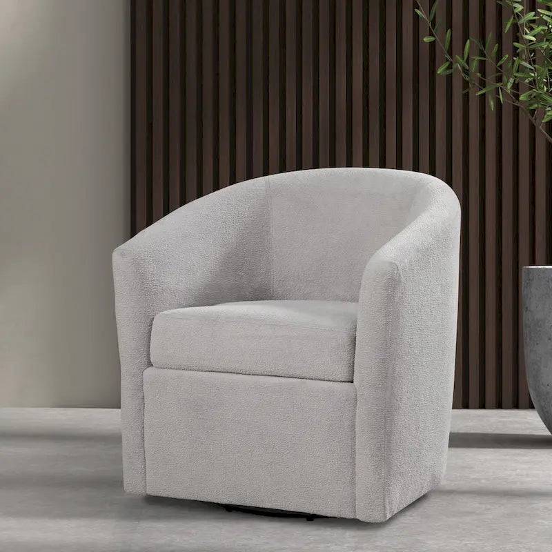 Fauteuil pivotant Odessa Barrel Style en tissu haute performance
