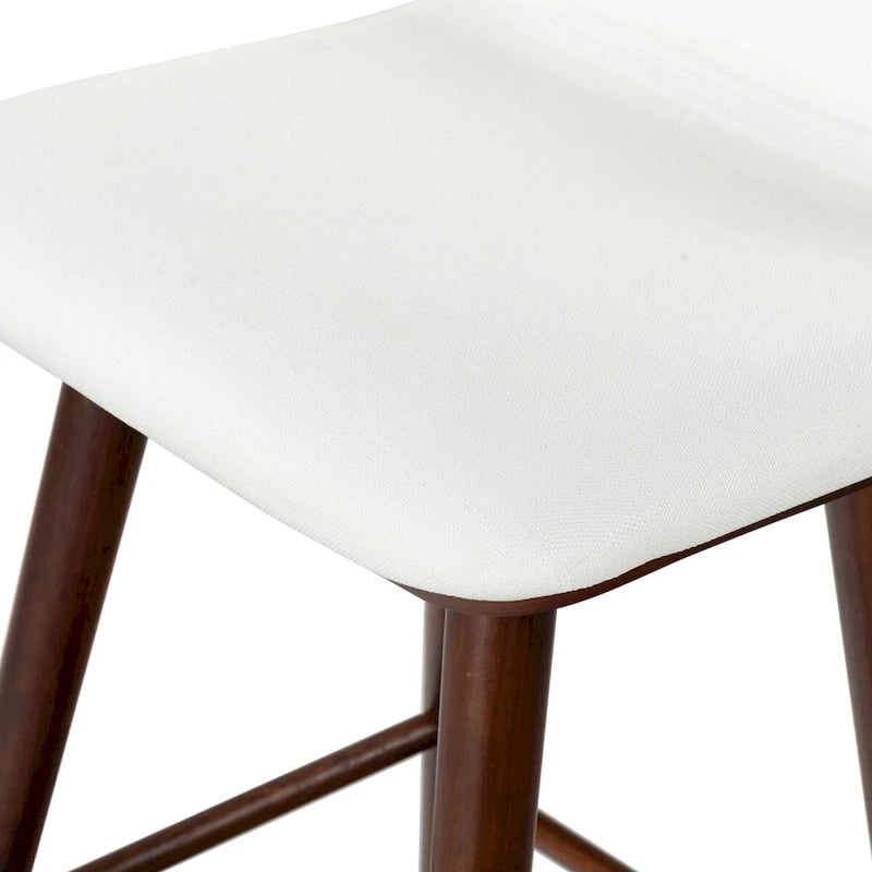 Tabouret de comptoir en cuir de 28 pouces - 19Lx19Px32H