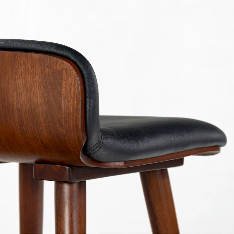 Tabouret de comptoir en cuir de 28 pouces - 19Lx19Px32H