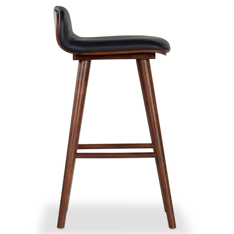 Tabouret de comptoir en cuir de 28 pouces - 19Lx19Px32H
