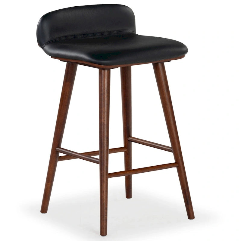 Tabouret de comptoir en cuir de 28 pouces - 19Lx19Px32H