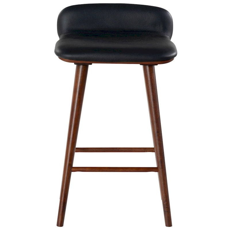 Tabouret de comptoir en cuir de 28 pouces - 19Lx19Px32H