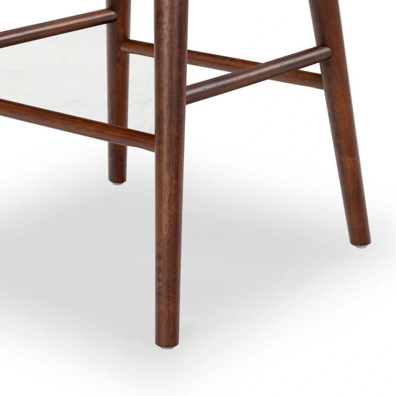 Tabouret de comptoir en cuir de 28 pouces - 19Lx19Px32H