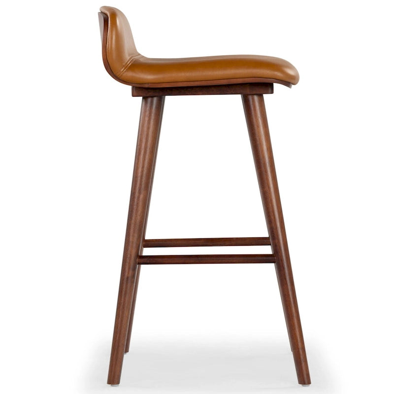 Tabouret de comptoir en cuir de 28 pouces - 19Lx19Px32H