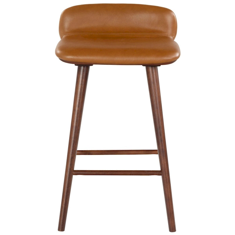 Tabouret de comptoir en cuir de 28 pouces - 19Lx19Px32H