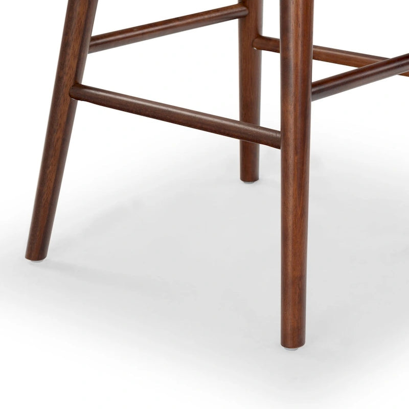Tabouret de comptoir en cuir de 28 pouces - 19Lx19Px32H
