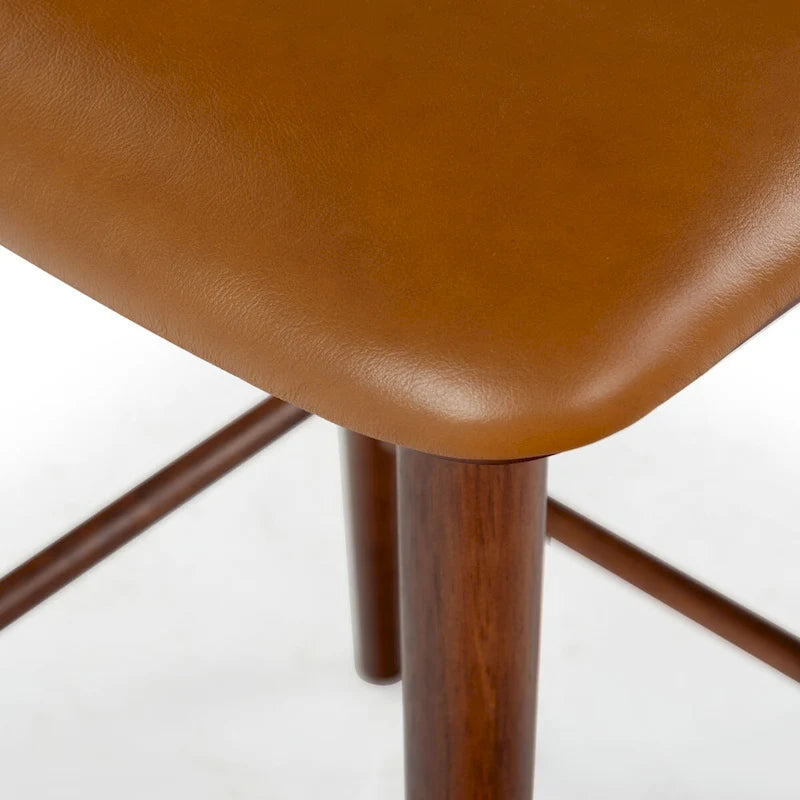 Tabouret de comptoir en cuir de 28 pouces - 19Lx19Px32H