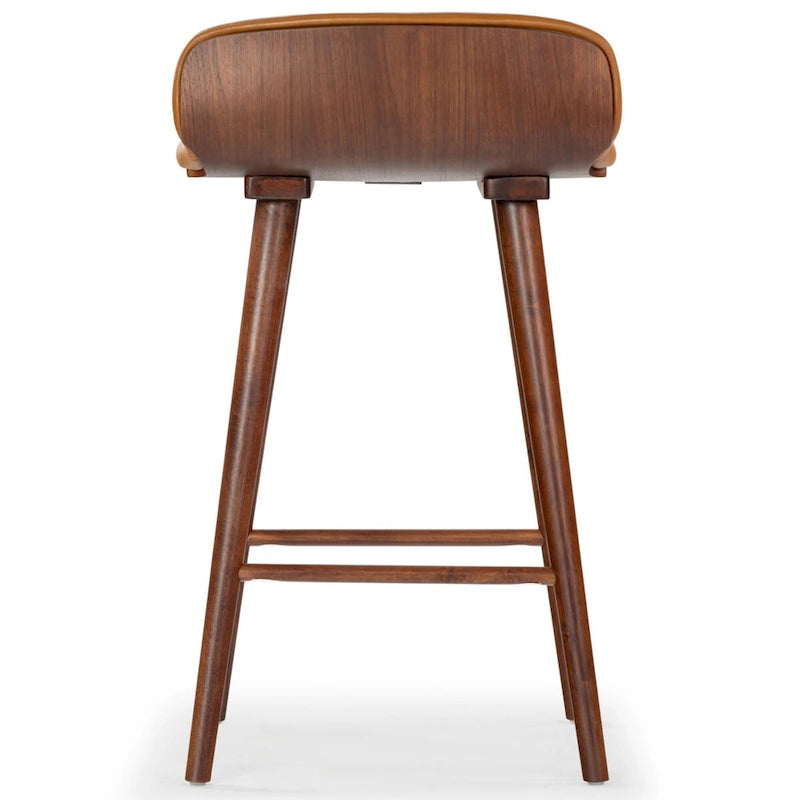 Tabouret de comptoir en cuir de 28 pouces - 19Lx19Px32H